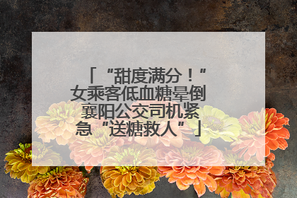 “甜度满分！”女乘客低血糖晕倒 襄阳公交司机紧急“送糖救人”