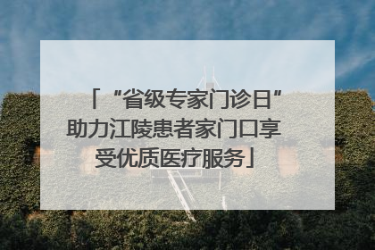 “省级专家门诊日”助力江陵患者家门口享受优质医疗服务