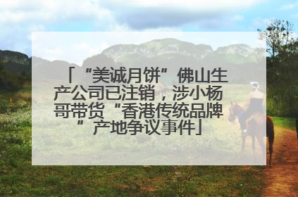 “美诚月饼”佛山生产公司已注销，涉小杨哥带货“香港传统品牌”产地争议事件