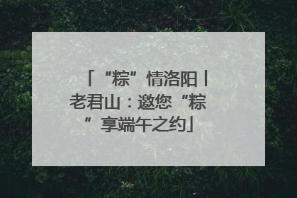 “粽”情洛阳丨老君山：邀您“粽”享端午之约
