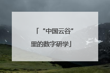 “中国云谷”里的数字研学