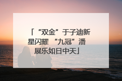“双金”于子迪新星闪耀 “九冠”潘展乐如日中天