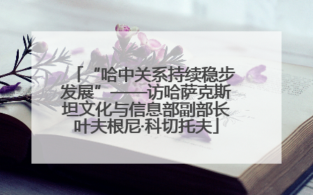 “哈中关系持续稳步发展”——访哈萨克斯坦文化与信息部副部长叶夫根尼·科切托夫