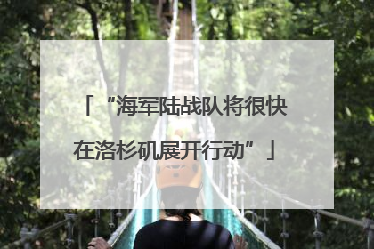 “海军陆战队将很快在洛杉矶展开行动”