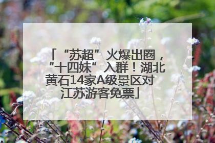 “苏超”火爆出圈，“十四妹”入群！湖北黄石14家A级景区对江苏游客免票
