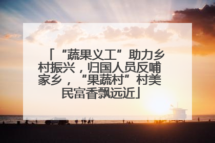 “蔬果义工”助力乡村振兴，归国人员反哺家乡，“果蔬村”村美民富香飘远近