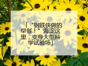 “钢铁侠做的早餐！”海淀这里，变身大型科学试验场