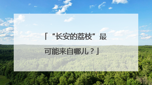 “长安的荔枝”最可能来自哪儿？