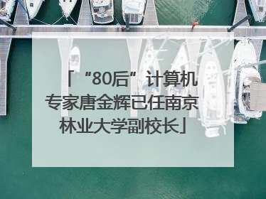 “80后”计算机专家唐金辉已任南京林业大学副校长