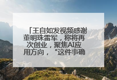 王自如发视频感谢董明珠雷军，称将再次创业，聚焦AI应用方向，“这件事确实来钱快”