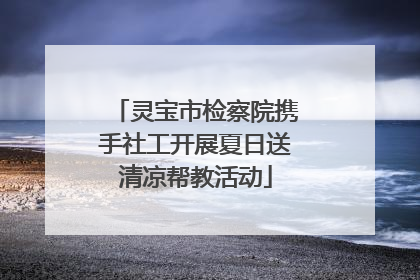 灵宝市检察院携手社工开展夏日送清凉帮教活动