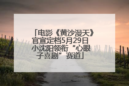 电影《黄沙漫天》官宣定档5月29日 小沈阳领衔“心眼子喜剧”赛道