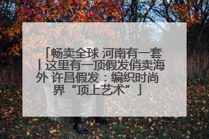 畅卖全球 河南有一套丨这里有一顶假发俏卖海外 许昌假发：编织时尚界“顶上艺术”