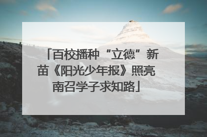 百校播种“立德”新苗《阳光少年报》照亮南召学子求知路