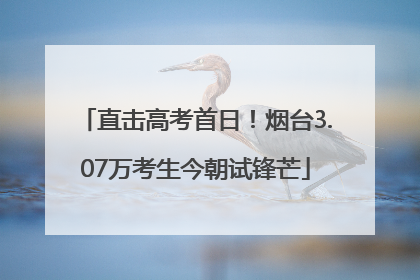 直击高考首日！烟台3.07万考生今朝试锋芒