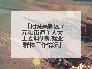 相城高新区（元和街道）人大工委调研新就业群体工作情况