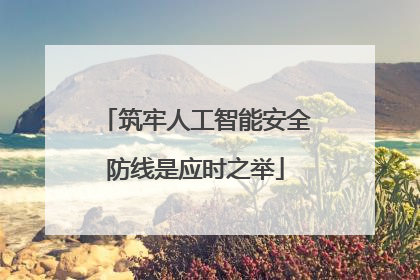 筑牢人工智能安全防线是应时之举