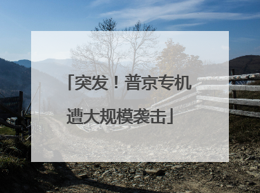 突发！普京专机遭大规模袭击