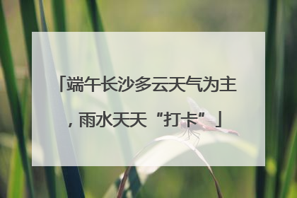 端午长沙多云天气为主，雨水天天“打卡”
