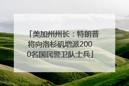 美加州州长：特朗普将向洛杉矶增派2000名国民警卫队士兵