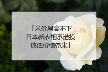 米价居高不下，日本新农相承诺投放低价储备米