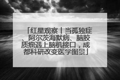 红星观察丨当孤独症、阿尔茨海默病、脑胶质瘤遇上脑机接口，成都科研改变医学图景
