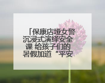 保康店垭女警沉浸式演绎安全课 给孩子们的暑假加道“平安锁”