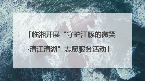 临湘开展“守护江豚的微笑·清江清湖”志愿服务活动
