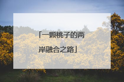 一颗桃子的两岸融合之路