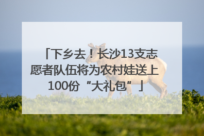 下乡去！长沙13支志愿者队伍将为农村娃送上100份“大礼包”