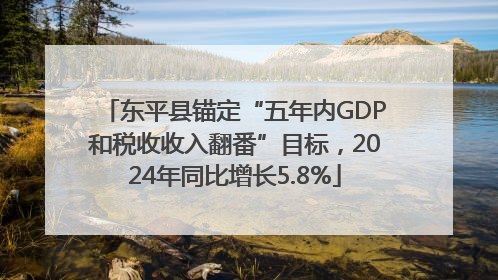 东平县锚定“五年内GDP和税收收入翻番”目标，2024年同比增长5.8%