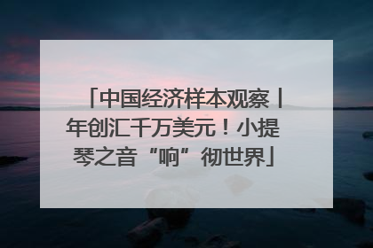 中国经济样本观察丨年创汇千万美元！小提琴之音“响”彻世界