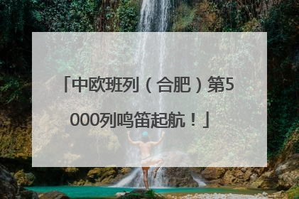 中欧班列（合肥）第5000列鸣笛起航！