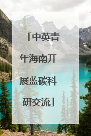 中英青年海南开展蓝碳科研交流