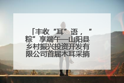 丰收“耳”语，“粽”享端午—山阳县乡村振兴投资开发有限公司首届木耳采摘活动盛大启幕