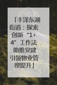 丰泽东湖街道：探索创新“1+4”工作法 助推党建引领物业管理提升