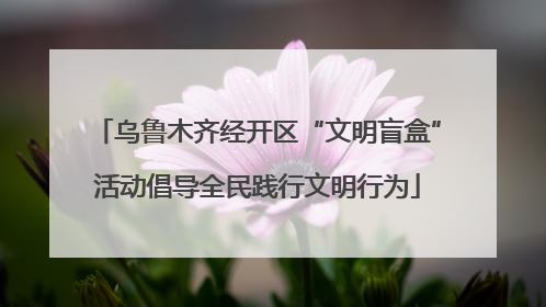 乌鲁木齐经开区“文明盲盒”活动倡导全民践行文明行为