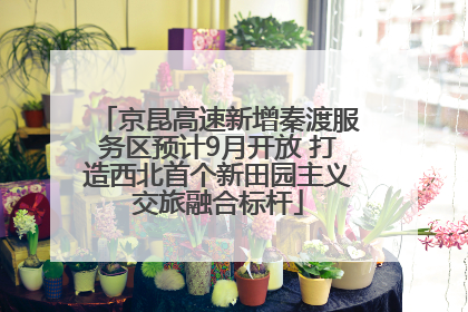 京昆高速新增秦渡服务区预计9月开放 打造西北首个新田园主义交旅融合标杆