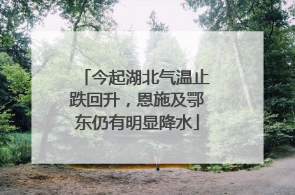 今起湖北气温止跌回升，恩施及鄂东仍有明显降水