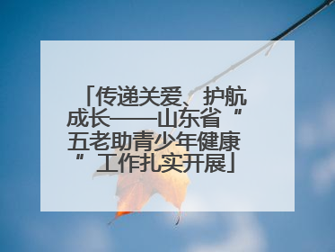 传递关爱、护航成长——山东省“五老助青少年健康”工作扎实开展