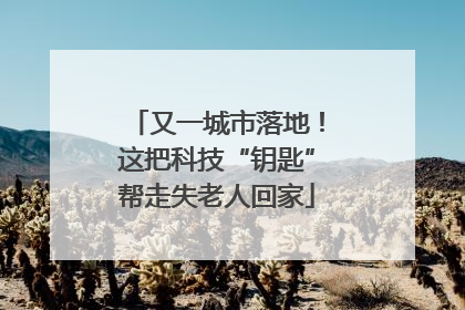 又一城市落地！这把科技“钥匙”帮走失老人回家