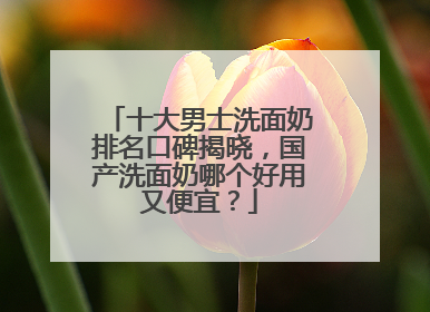 十大男士洗面奶排名口碑揭晓，国产洗面奶哪个好用又便宜？