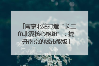 南京北站打造“长三角北翼核心枢纽”：提升南京的城市能级