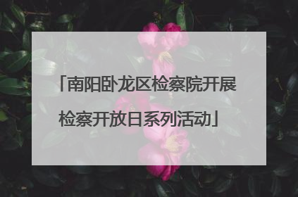 南阳卧龙区检察院开展检察开放日系列活动