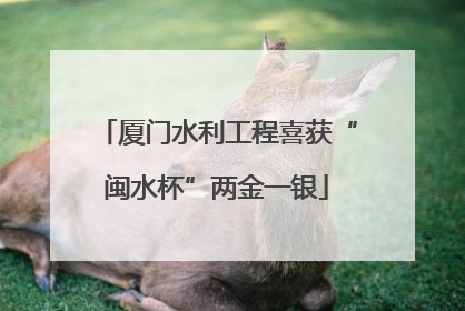 厦门水利工程喜获“闽水杯”两金一银