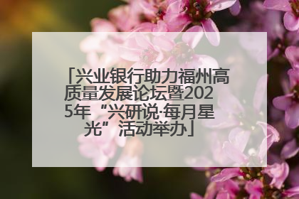 兴业银行助力福州高质量发展论坛暨2025年“兴研说·每月星光”活动举办
