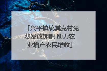 兴平镇统其克村免费发放钾肥 助力农业增产农民增收