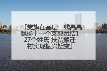 党旗在基层一线高高飘扬丨一个支部团结127个姓氏 扶贫搬迁村实现振兴嬗变