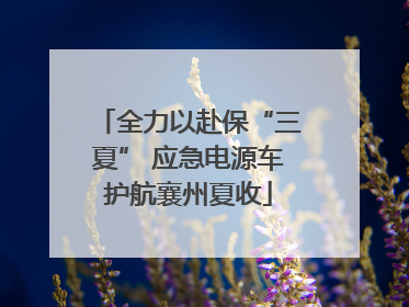 全力以赴保“三夏” 应急电源车护航襄州夏收