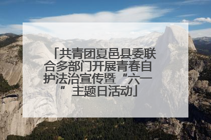 共青团夏邑县委联合多部门开展青春自护法治宣传暨“六一”主题日活动